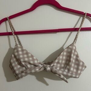 Faithful the brand plaid knot front bikini